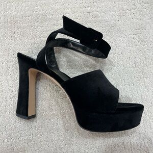 Chic Black Suede Women's Heels